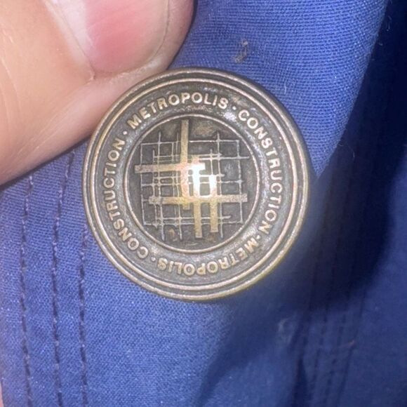 Vintage COULUR METROPOLIS CONSTRUCTION Snowsuit ski winter Bib Men's Large - Picture 10 of 11